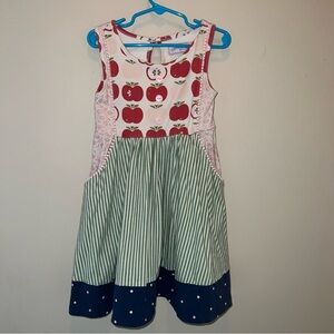 Sweethoney Girls Red Apple Patchwork Dress